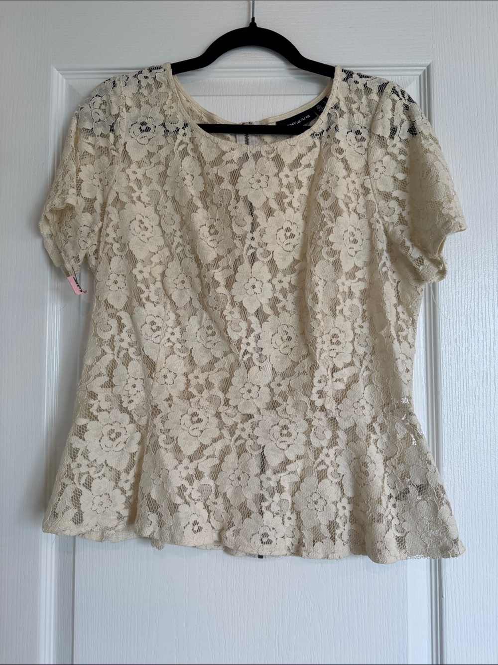 DKNY Jeans lace peplum top
